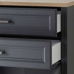 Wohnen Landhaus Büro Aktenschrank in Grau & Eiche NB - Joe