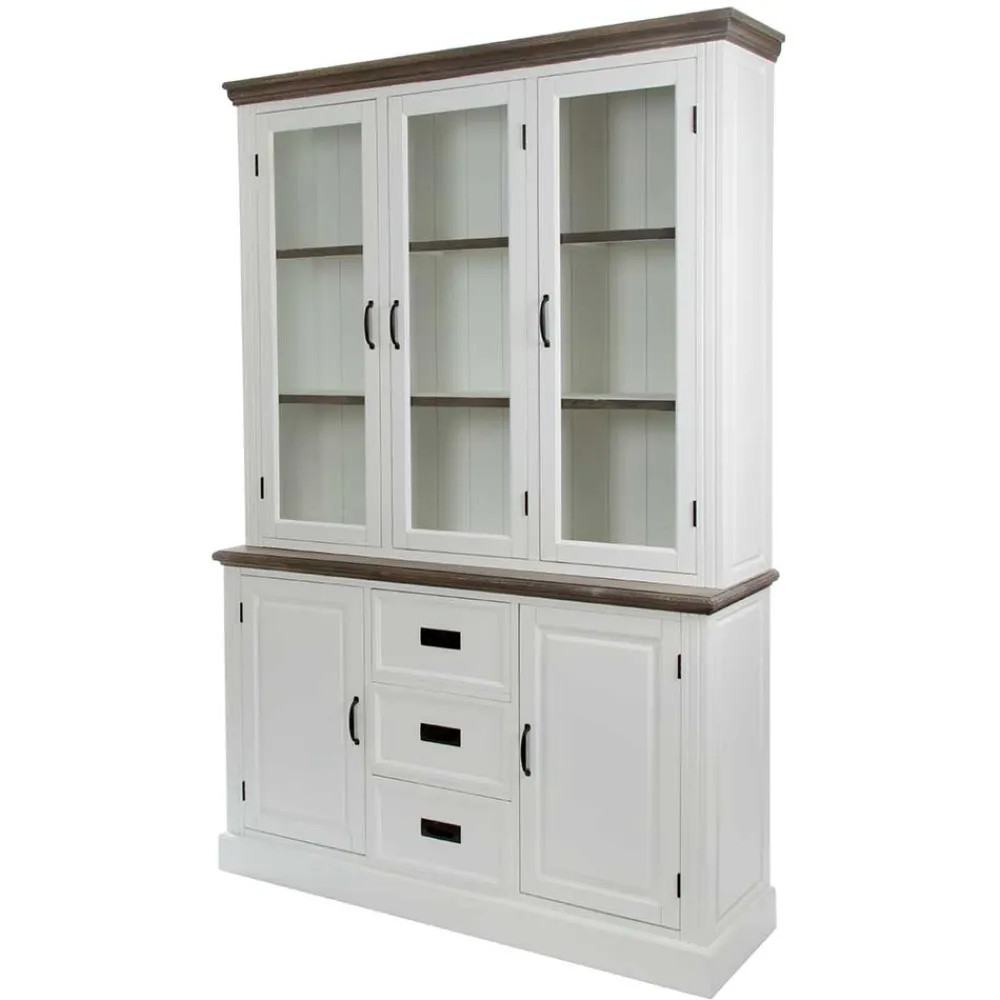 Wohnen Landhaus Buffetschrank in Weiß & Graubraun - Bleaks