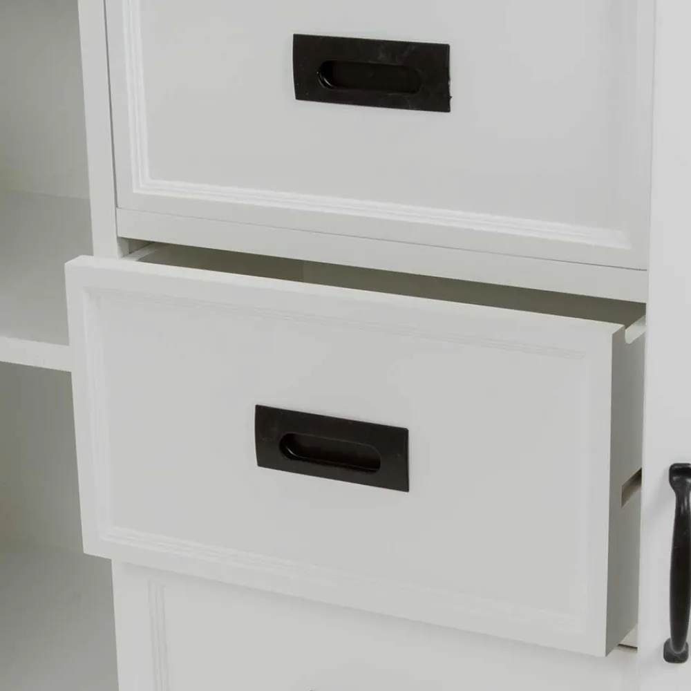 Wohnen Landhaus Buffetschrank in Weiß & Graubraun - Bleaks