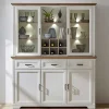 Wohnen Esszimmer-Vitrinen|Esszimmerschränke*Landhaus Buffetschrank mit Beleuchtung - Sinolita