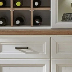 Wohnen Esszimmer-Vitrinen|Esszimmerschränke*Landhaus Buffetschrank mit Beleuchtung - Sinolita