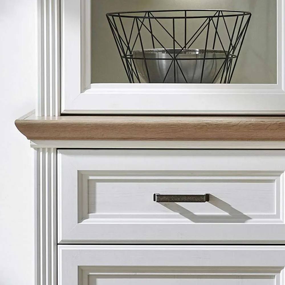 Wohnen Esszimmer-Vitrinen|Esszimmerschränke*Landhaus Buffetschrank mit Beleuchtung - Sinolita