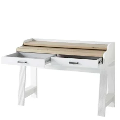 Wohnen Bürotische*Landhaus Computertisch in Weiß & Eiche - Mehady