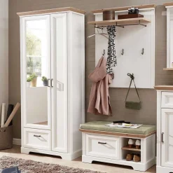 Wohnen Garderoben|Garderoben*Landhaus Dielen Set zweifarbig - Nurelcas (dreiteilig)