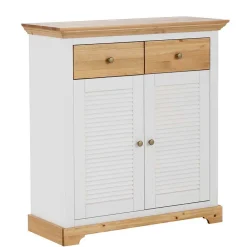 Wohnen Weiße Möbel|Glasmöbel*Landhaus Dielenmöbel Kombi - Axdonira (dreiteilig)