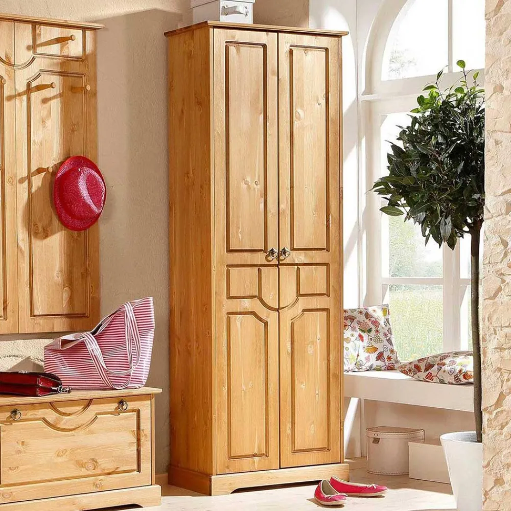 Wohnen Schränke|Garderobenschränke*Landhaus Dielenschrank aus Massivholz - Edranov