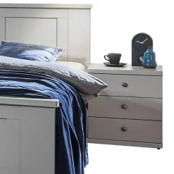 Wohnen Landhaus Doppelbett in Hellgrau - Ridonna