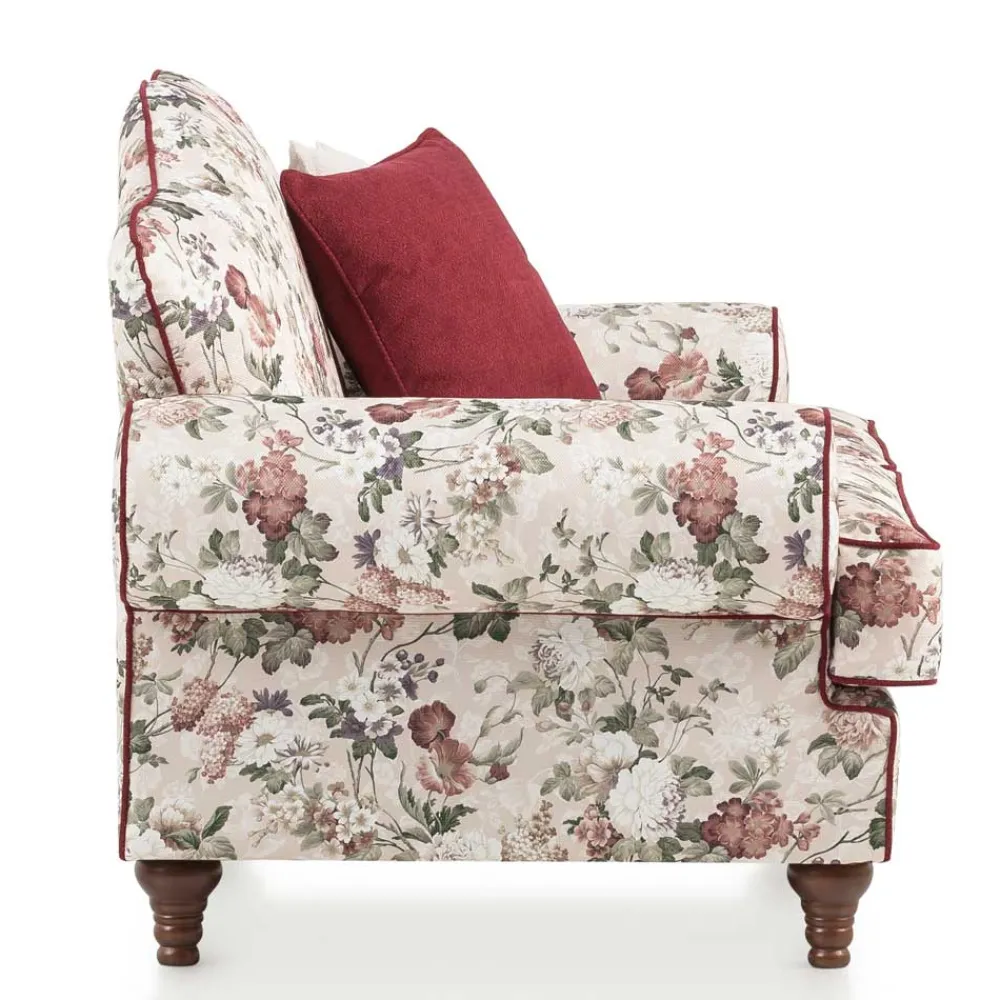 Wohnen Landhaus Dreisitzer Sofa mit Blumen - Baonga