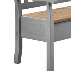 Wohnen Landhaus Eckbank Jytte in Grau mit Braun