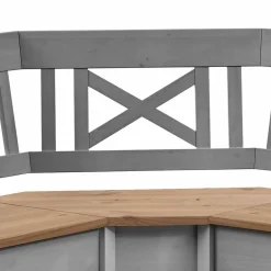Wohnen Landhaus Eckbank Jytte in Grau mit Braun