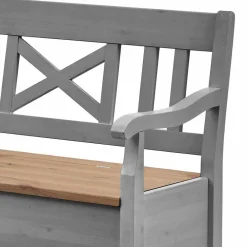 Wohnen Landhaus Eckbank Jytte in Grau mit Braun