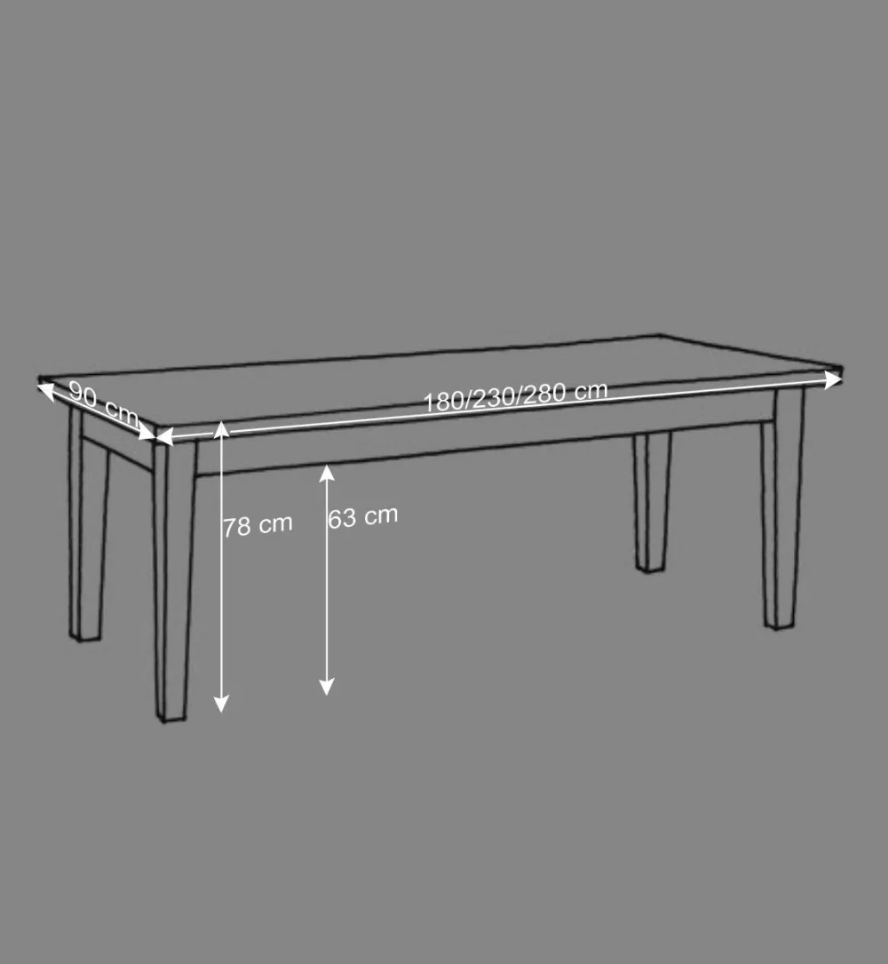 Wohnen Landhaus Esstisch Satumare mit Schubladen