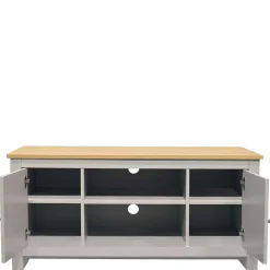 Wohnen Landhaus Fernseher Unterschrank in Grau & Eiche - Poliesti