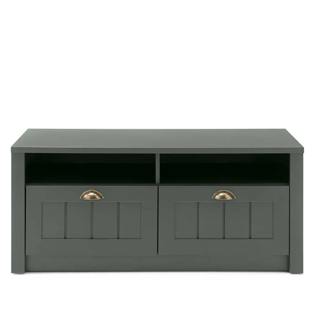 Wohnen Schuhschränke|Garderobenbänke*Landhaus Flur Bank in Dunkelgrün - Niestov