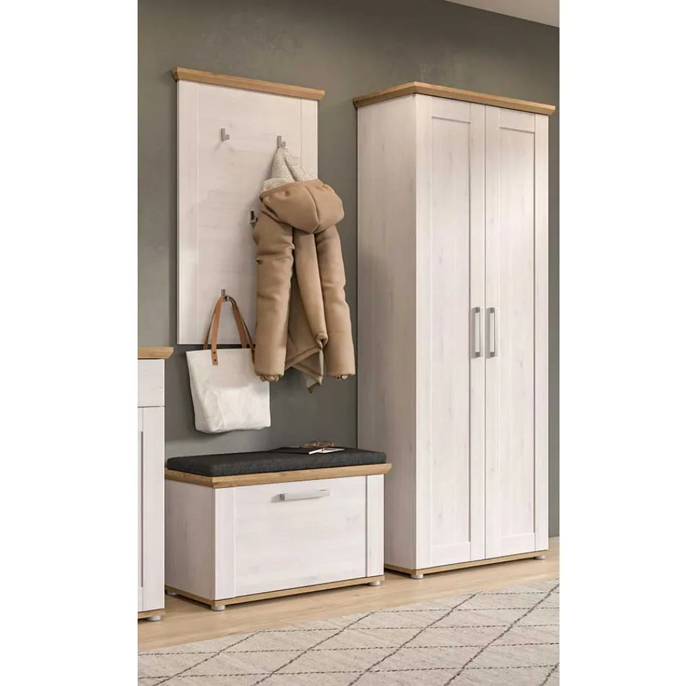 Wohnen Landhaus Flureinrichtung Set - Tocella (dreiteilig)