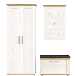 Wohnen Landhaus Flureinrichtung Set - Tocella (dreiteilig)