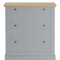 Wohnen Landhaus Flurkommode in Grau mit Eiche - Rino