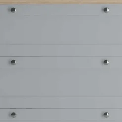 Wohnen Landhaus Flurkommode in Grau mit Eiche - Rino