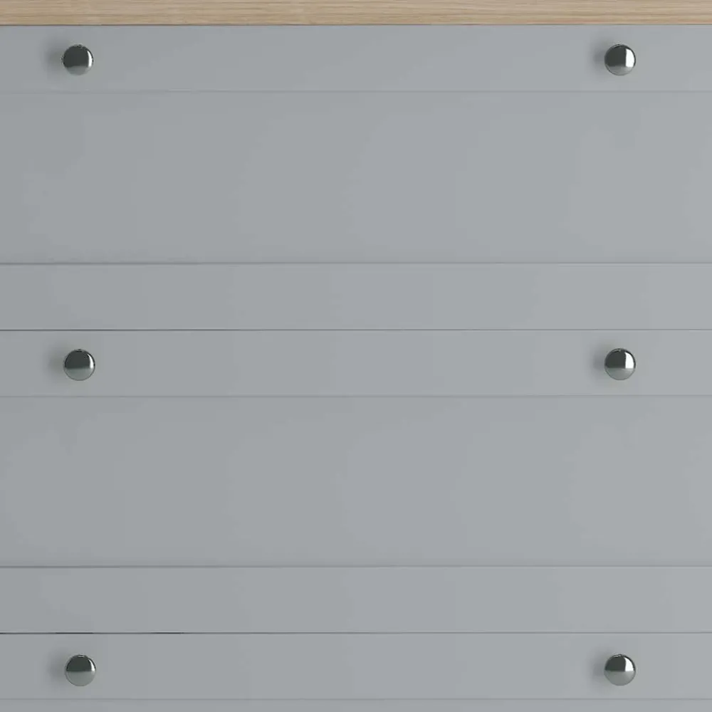 Wohnen Landhaus Flurkommode in Grau mit Eiche - Rino