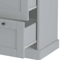 Wohnen Landhaus Flurkommode in Grau mit Eiche - Rino