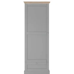 Wohnen Garderobenschränke*Landhaus Flurschrank in Grau mit Eiche - Rino