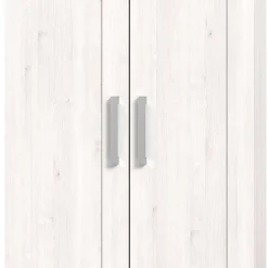 Wohnen Weiße Möbel|Garderobenschränke*Landhaus Flurschrank in Holzoptik Lärche Weiß - Tocella