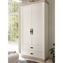 Wohnen Garderobenschränke*Landhaus Flurschrank mit Doppeltür - Nedita