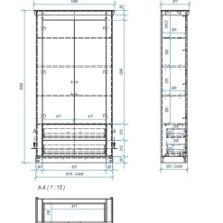 Wohnen Garderobenschränke*Landhaus Flurschrank mit Doppeltür - Nedita
