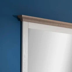 Wohnen Spiegel|Flurspiegel*Landhaus Flurspiegel Izarella in Weiß und Taupe