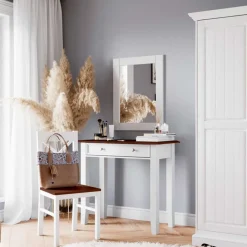 Wohnen Schminktische*Landhaus Frisiertisch mit einer Schublade - Manipur