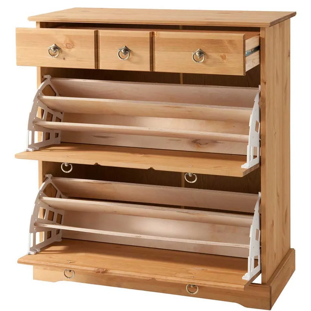 Wohnen Landhaus Garderobenmöbel Kombination - Edranov (vierteilig)