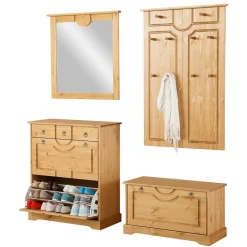 Wohnen Landhaus Garderobenmöbel Kombination - Edranov (vierteilig)