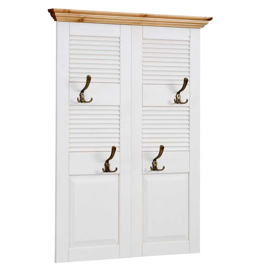 Wohnen Landhaus Garderobenpaneel in Lamellen Kassetten Optik - Axdonira