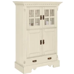 Wohnen Wohnzimmer Komplett*Landhaus Highboard & Regale in Creme - Rospus (dreiteilig)