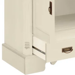 Wohnen Wohnzimmer Komplett*Landhaus Highboard & Regale in Creme - Rospus (dreiteilig)
