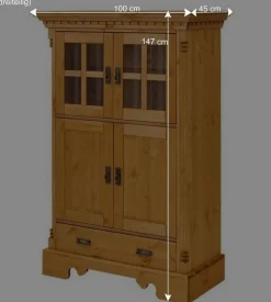 Wohnen Wohnzimmer Komplett*Landhaus Highboard & zwei Regale - Fausanda (dreiteilig)