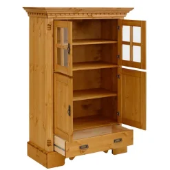 Wohnen Wohnzimmer Komplett*Landhaus Highboard & zwei Regale - Fausanda (dreiteilig)