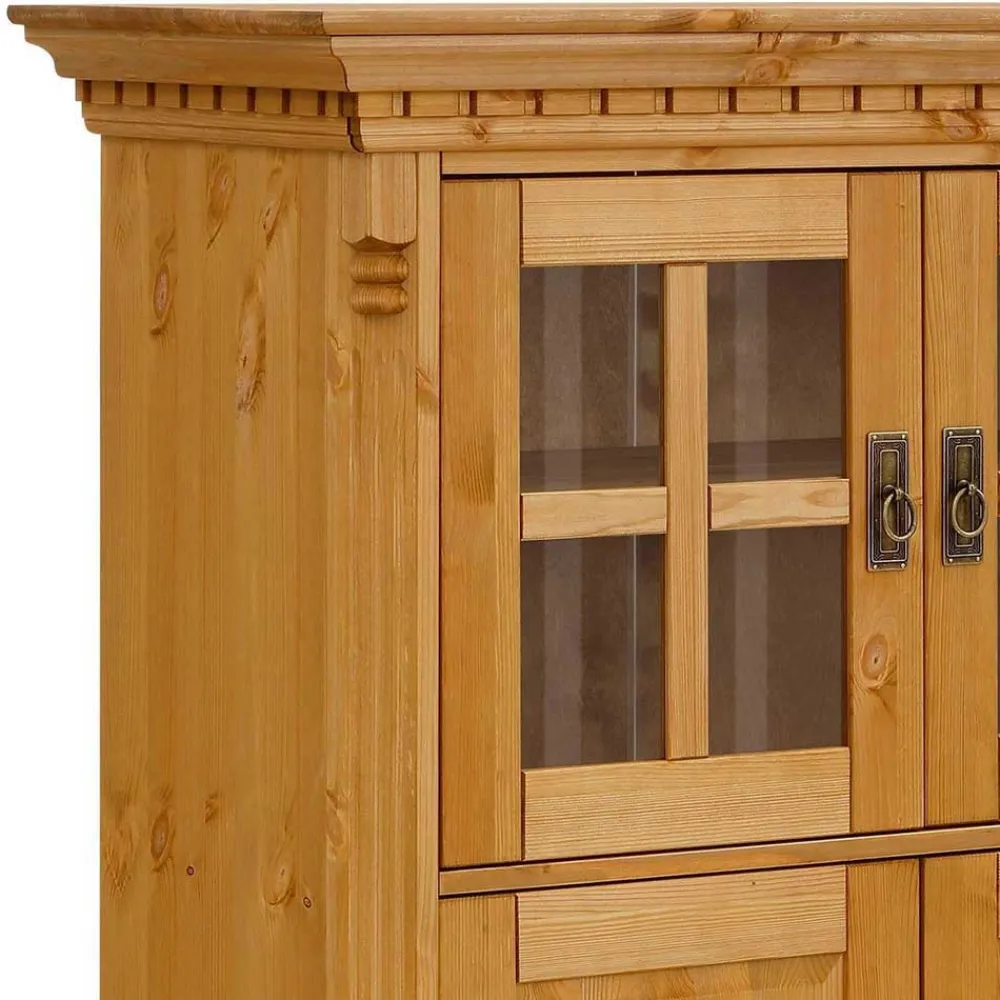 Wohnen Wohnzimmer Komplett*Landhaus Highboard & zwei Regale - Fausanda (dreiteilig)