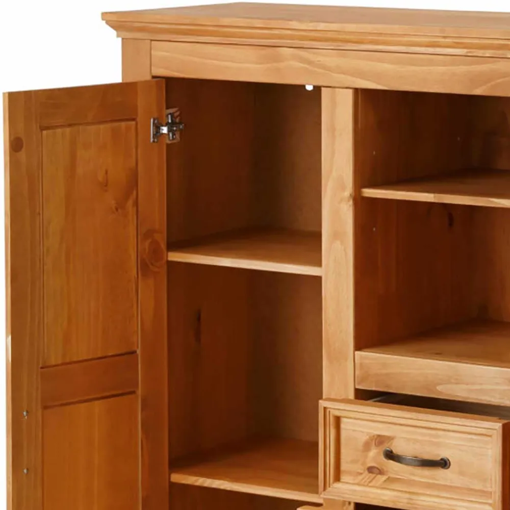 Wohnen Landhaus Highboard aus Kiefer Massivholz - Major