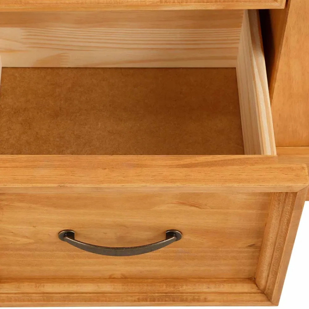Wohnen Landhaus Highboard aus Kiefer Massivholz - Major