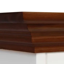 Wohnen Esszimmerschränke|Highboards*Landhaus Highboard in Weiß und Nussbaum Braun - Manipur