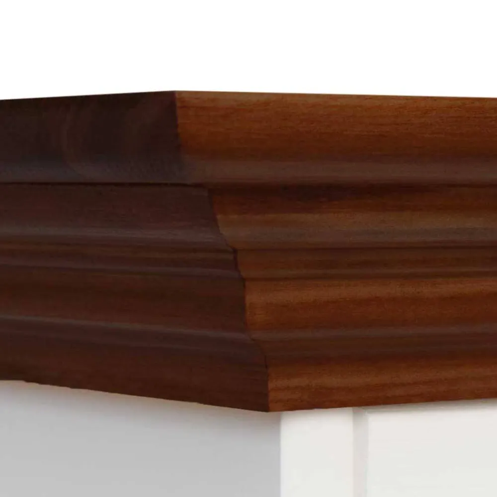 Wohnen Esszimmerschränke|Highboards*Landhaus Highboard in Weiß und Nussbaum Braun - Manipur