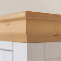 Wohnen Landhaus Highboard in Weiß & Kiefer Natur - Saluts