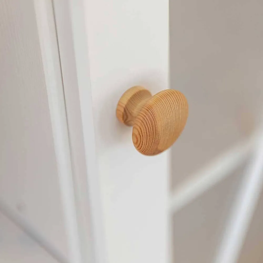 Wohnen Landhaus Highboard in Weiß & Kiefer Natur - Saluts