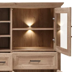 Wohnen Esszimmerschränke*Landhaus Highboard mit LED Beleuchtung - Barack