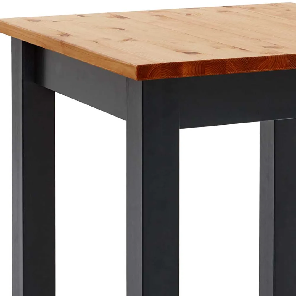 Wohnen Bartische*Landhaus Hochtisch in Schwarz und Kiefer Lauge - San Bruma