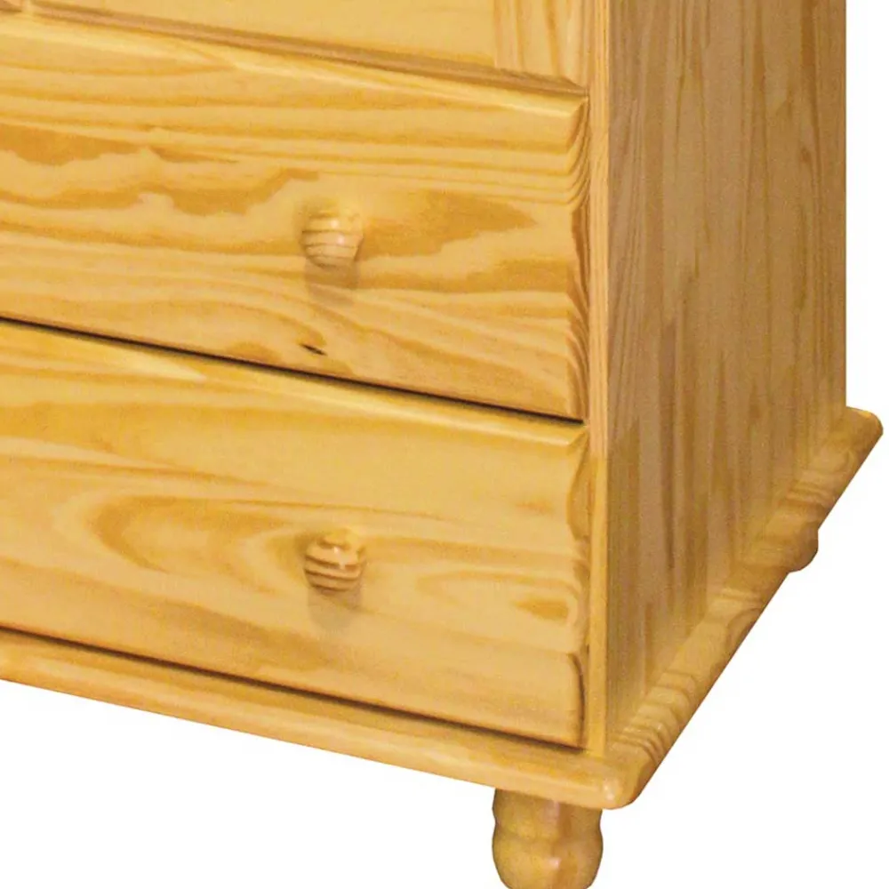 Wohnen Landhaus Holz Kleiderschrank mit Kugelfüßen - Kascanu