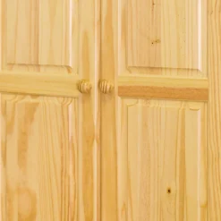 Wohnen Landhaus Holz Kleiderschrank mit Kugelfüßen - Kascanu