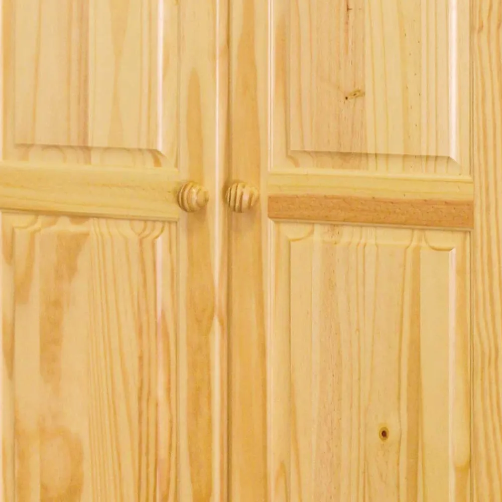 Wohnen Landhaus Holz Kleiderschrank mit Kugelfüßen - Kascanu