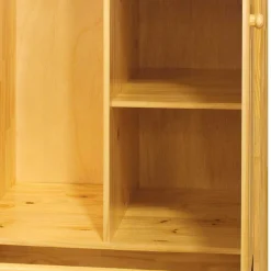 Wohnen Landhaus Holz Kleiderschrank mit Kugelfüßen - Kascanu